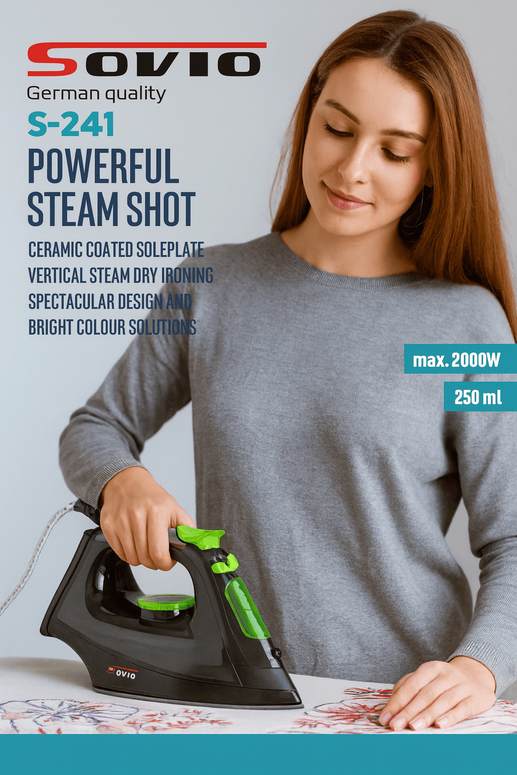 Sovio - Powerful Steam Shot Iron