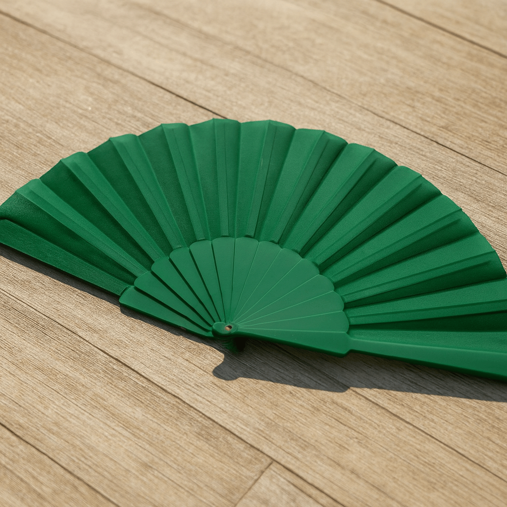 Green Handheld Folding Fan